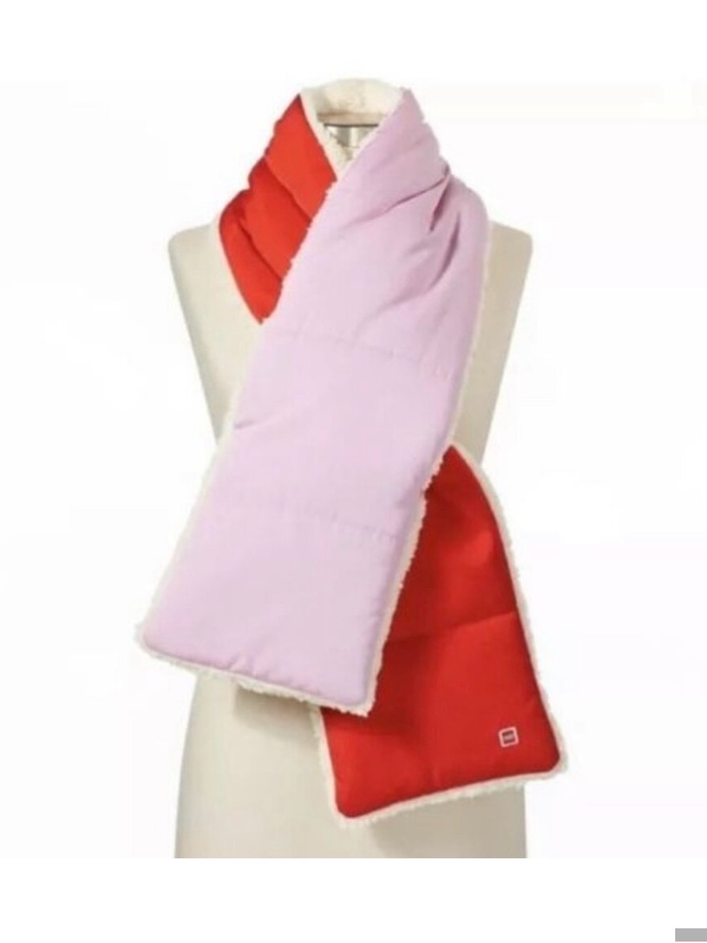 LEGO Quilted Sherpa-Lined Scarf - Red and Pink - Picture 5 of 6